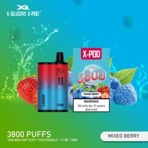 X-QLUSIVE X-POD MIXED BERRY – 3800 PUFFS